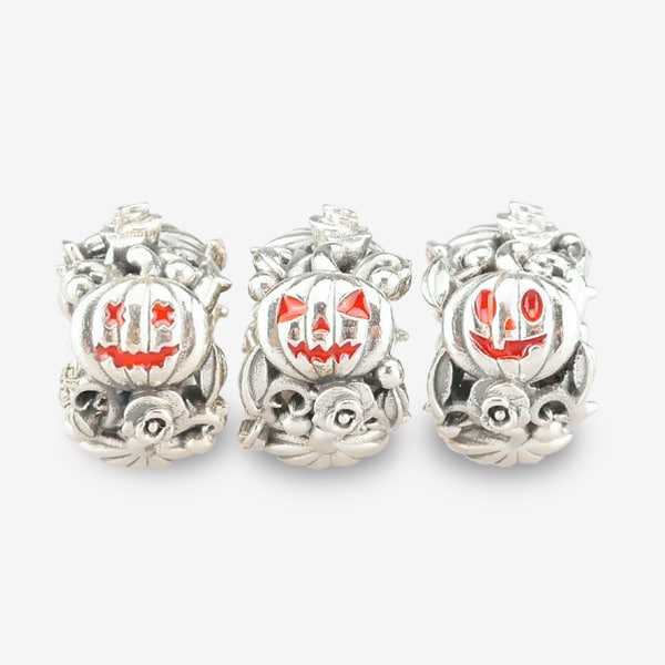 Praan Rose Pumpkin silver; orange sterling-silver Bead by The Alternative Bead. Your official Praan Retailer from Germany