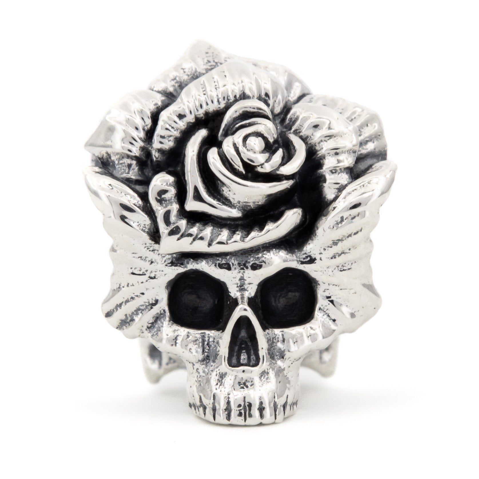 Elfbeads Rose Skull silver sterling-silver Bead by The Alternative Bead. Your official Elfbeads Retailer from Germany