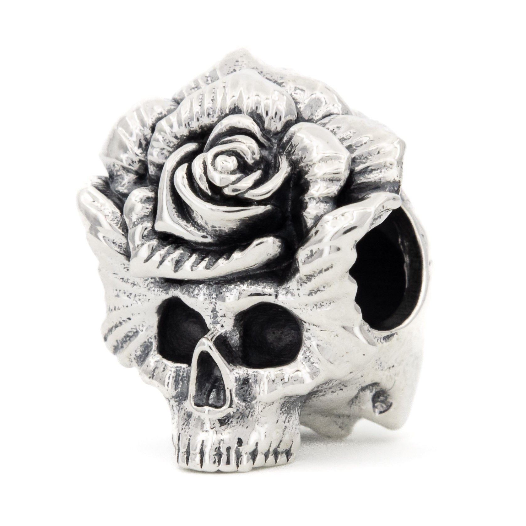  Elfbeads Rose Skull Charm by The Alternative Bead 