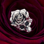 Elfbeads Rose Skull silver sterling-silver Bead by The Alternative Bead. Your official Elfbeads Retailer from Germany