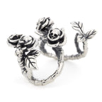 Elfbeads Rose Skull Flowerhugs silver sterling-silver Bead by The Alternative Bead. Your official Elfbeads Retailer from Germany