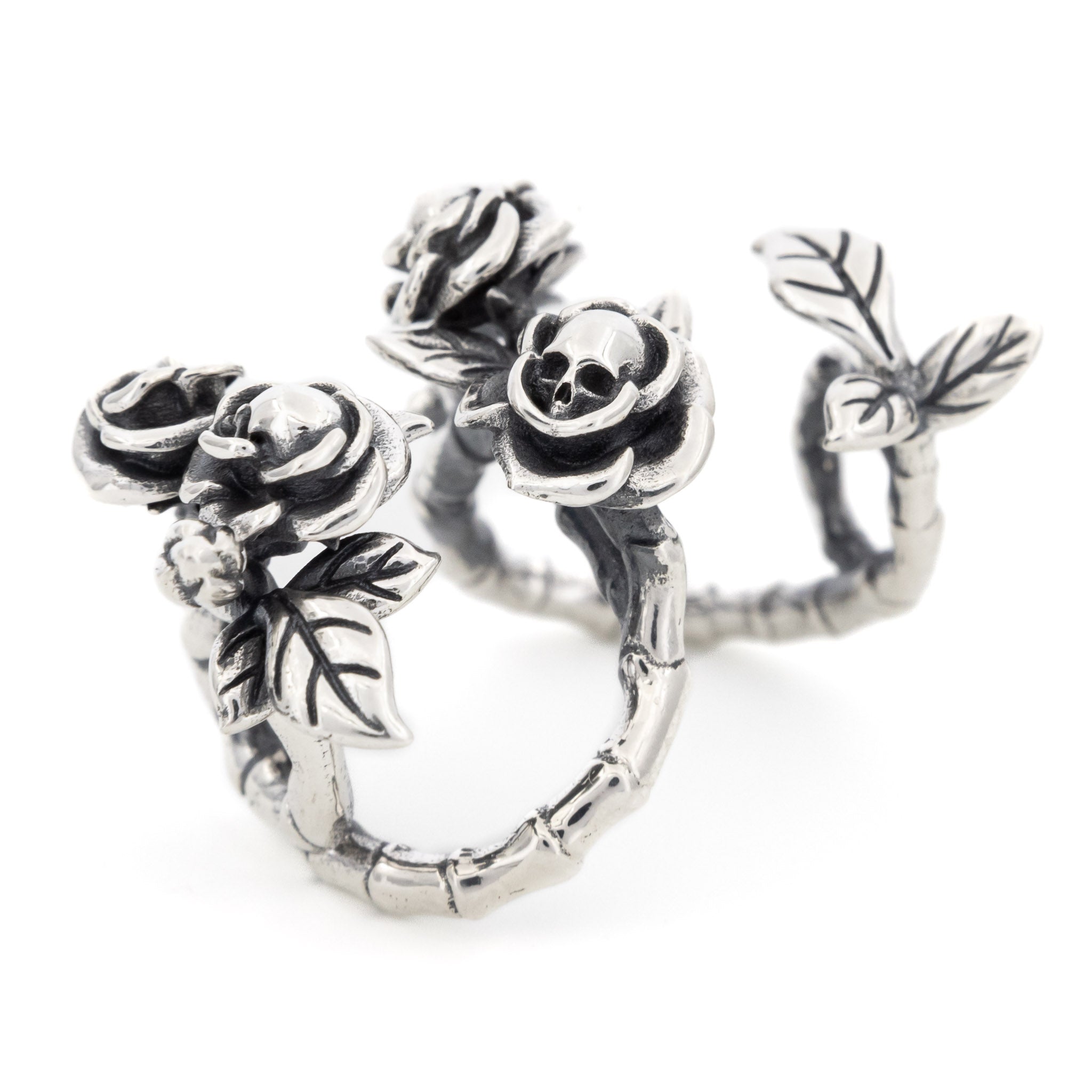 Elfbeads Rose Skull Flowerhugs silver sterling-silver Bead by The Alternative Bead. Your official Elfbeads Retailer from Germany
