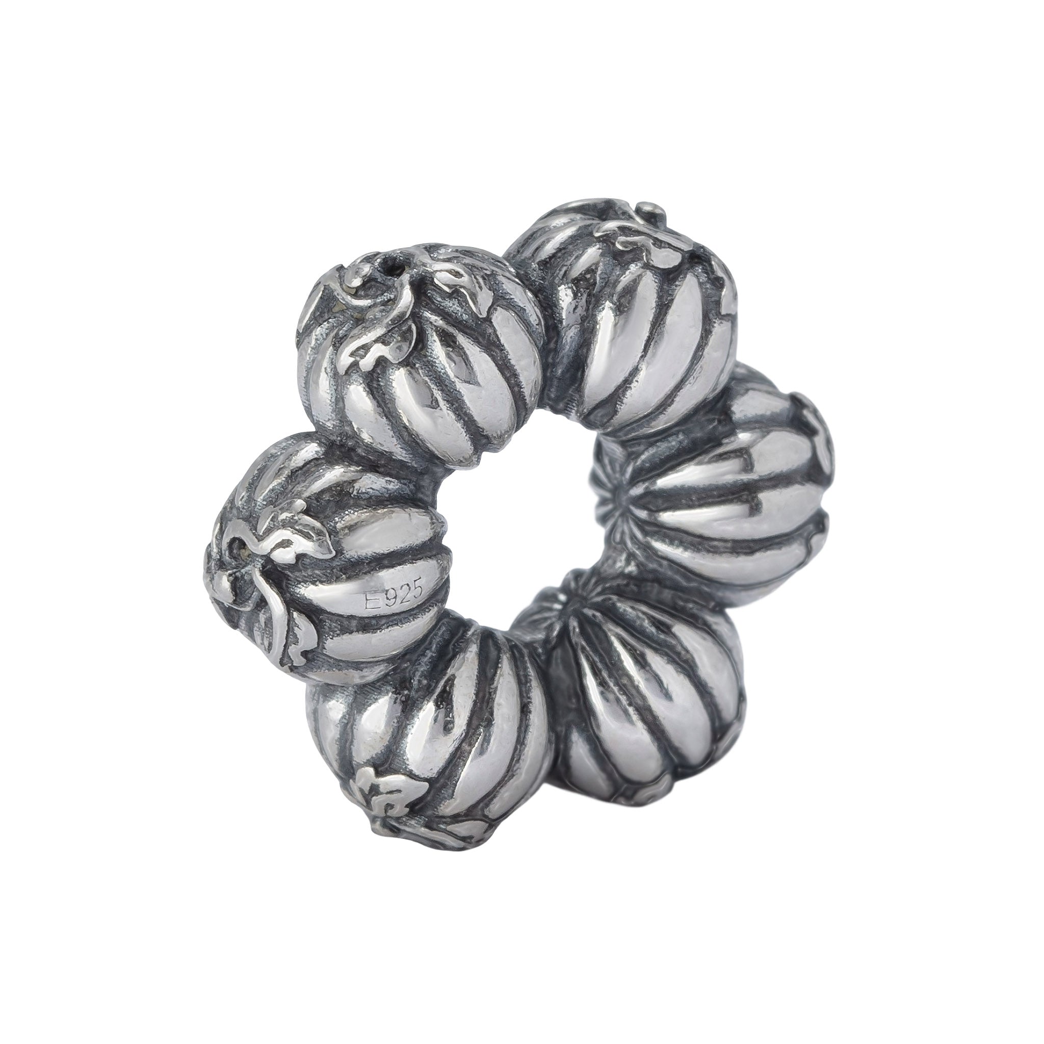 Elfbeads Row of Pumpkins V2 silver sterling-silver Bead by The Alternative Bead. Your official Elfbeads Retailer from Germany