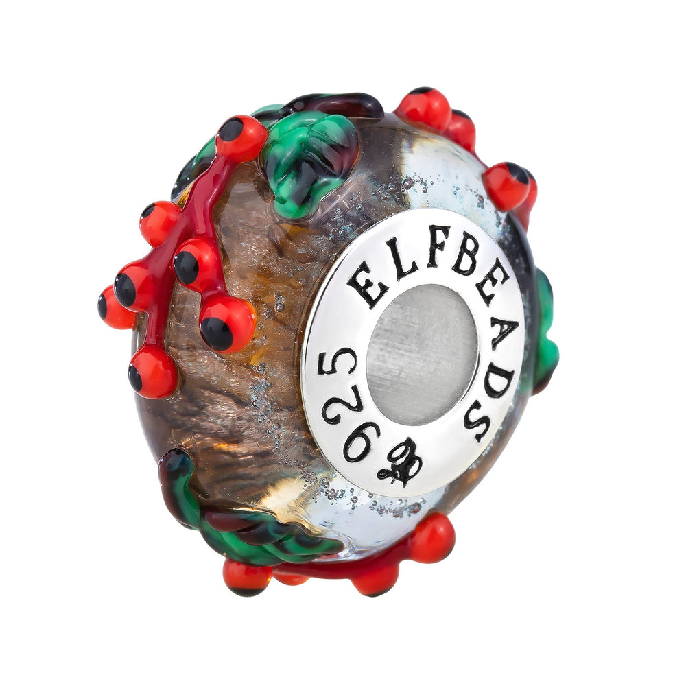 Elfbeads Rowan Berries Golddust  glass Bead by The Alternative Bead. Your official Elfbeads Retailer from Germany