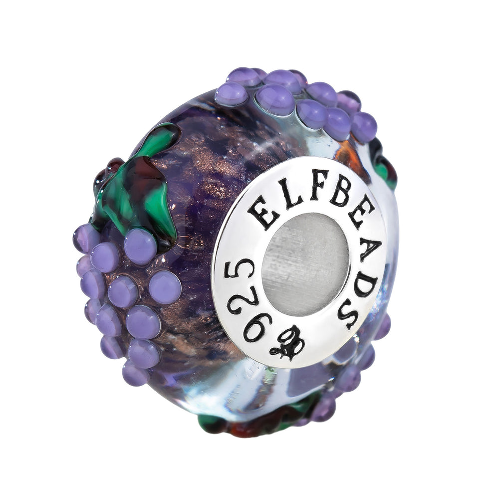 Elfbeads Royal Grapes Golddust  glass Bead by The Alternative Bead. Your official Elfbeads Retailer from Germany