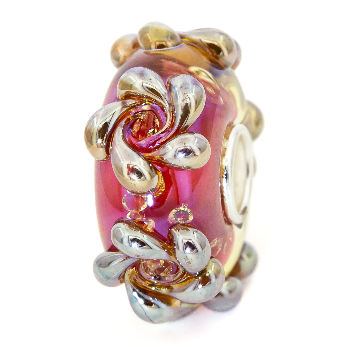  Elfbeads Ruby Gold Roses Charm by The Alternative Bead 