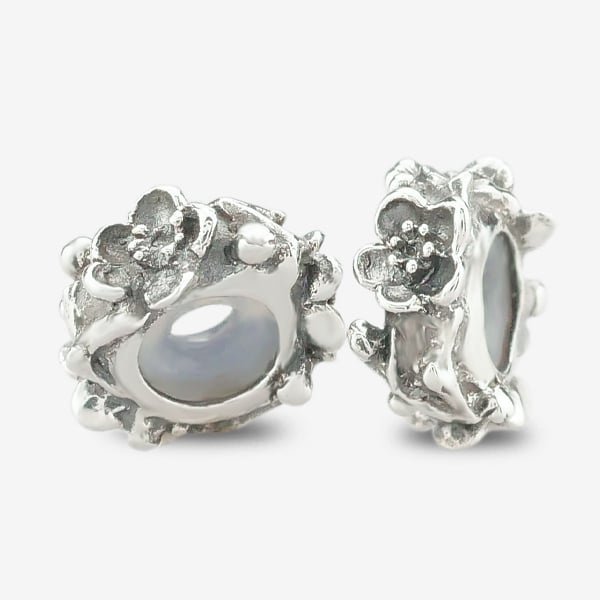 Praan Sakura Blossom Stopper Charms silver sterling-silver Stopper by The Alternative Bead. Your official Praan Retailer from Germany