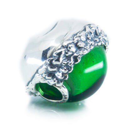 The Alternative Bead: Aurora Charm - Santas Hat Glass Bead Sterling Silver Charm Picture 4