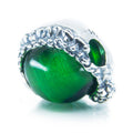 Aurora Charm Santas Hat Glass Bead silver; green sterling-silver; enamel; glass Bead by The Alternative Bead. Your official Aurora Charm Retailer from Germany
