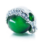 Aurora Charm Santas Hat Glass Bead silver; green sterling-silver; enamel; glass Bead by The Alternative Bead. Your official Aurora Charm Retailer from Germany