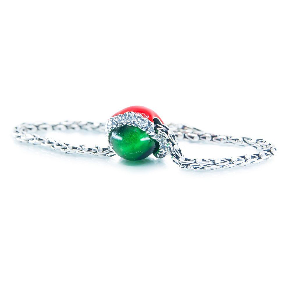 The Alternative Bead: Aurora Charm - Santas Red Hat Glass Bead Sterling Silver Charm Picture 3