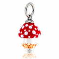 Aurora Charm Scarlet Mushroom Charm red; white; dots sterling-silver; enamel Dangle by The Alternative Bead. Your official Aurora Charm Retailer from Germany