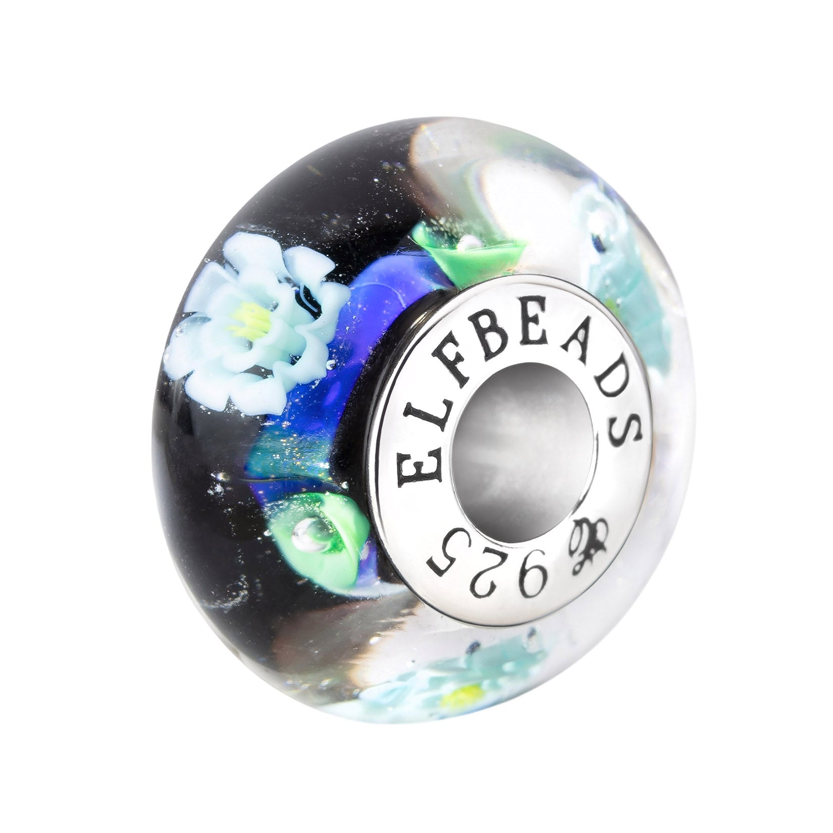 Elfbeads Secret Garden Midnight Path black glass Bead by The Alternative Bead. Your official Elfbeads Retailer from Germany