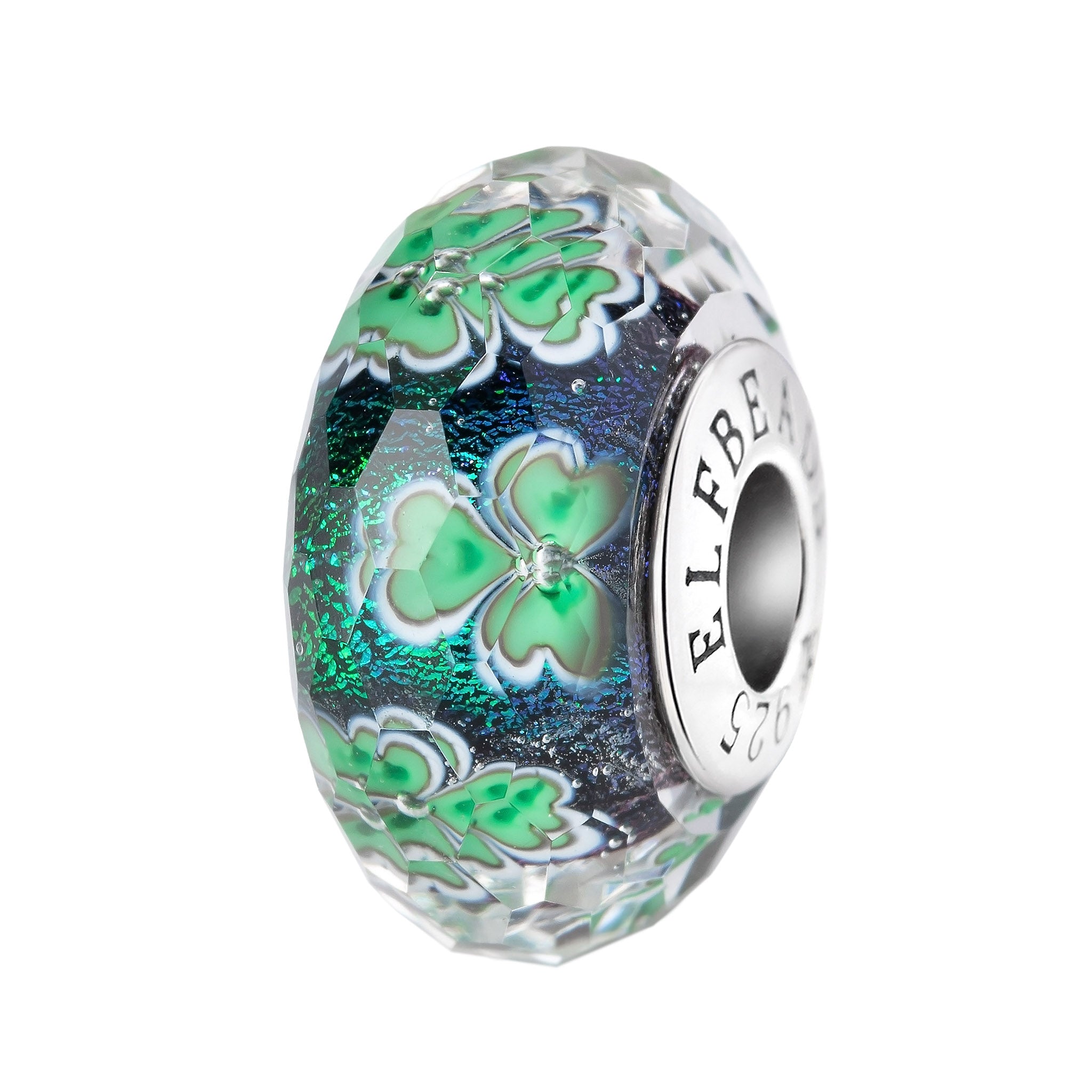 Elfbeads Shamrock Meadow Mystery Fractal green glass Bead by The Alternative Bead. Your official Elfbeads Retailer from Germany