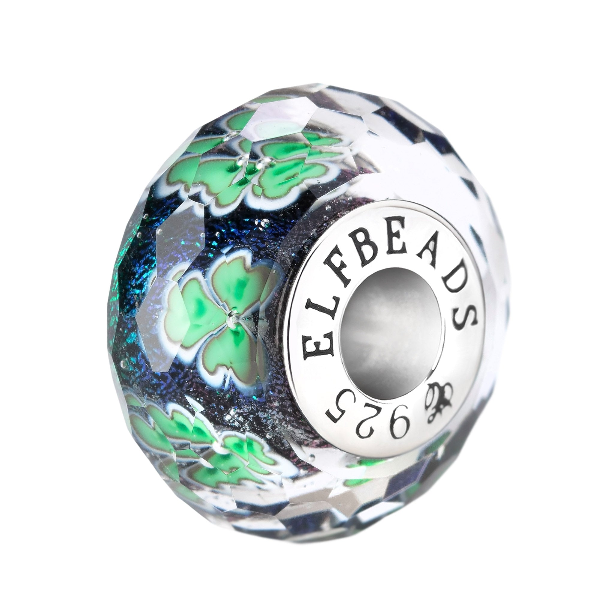 Elfbeads Shamrock Meadow Mystery Fractal green glass Bead by The Alternative Bead. Your official Elfbeads Retailer from Germany