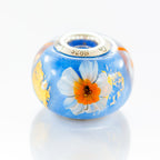 VIP-CHARMS Sky Harmony Bead blue; white; orange glass Bead by The Alternative Bead. Your official VIP-CHARMS Retailer from Germany