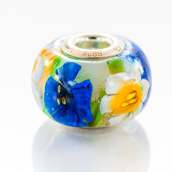 VIP-CHARMS Wonderland Bloom Bead blue glass Bead by The Alternative Bead. Your official VIP-CHARMS Retailer from Germany