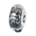 Elfbeads Skullflower black; white sterling-silver Bead by The Alternative Bead. Your official Elfbeads Retailer from Germany
