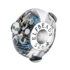 Elfbeads Skullflower black; white sterling-silver Bead by The Alternative Bead. Your official Elfbeads Retailer from Germany