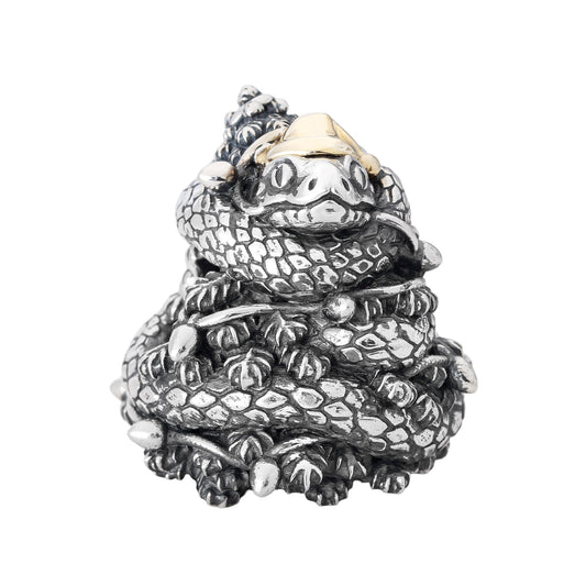 Silver Elfbeads Snakey Claus Two-Tone Charm by The Alternative Bead 