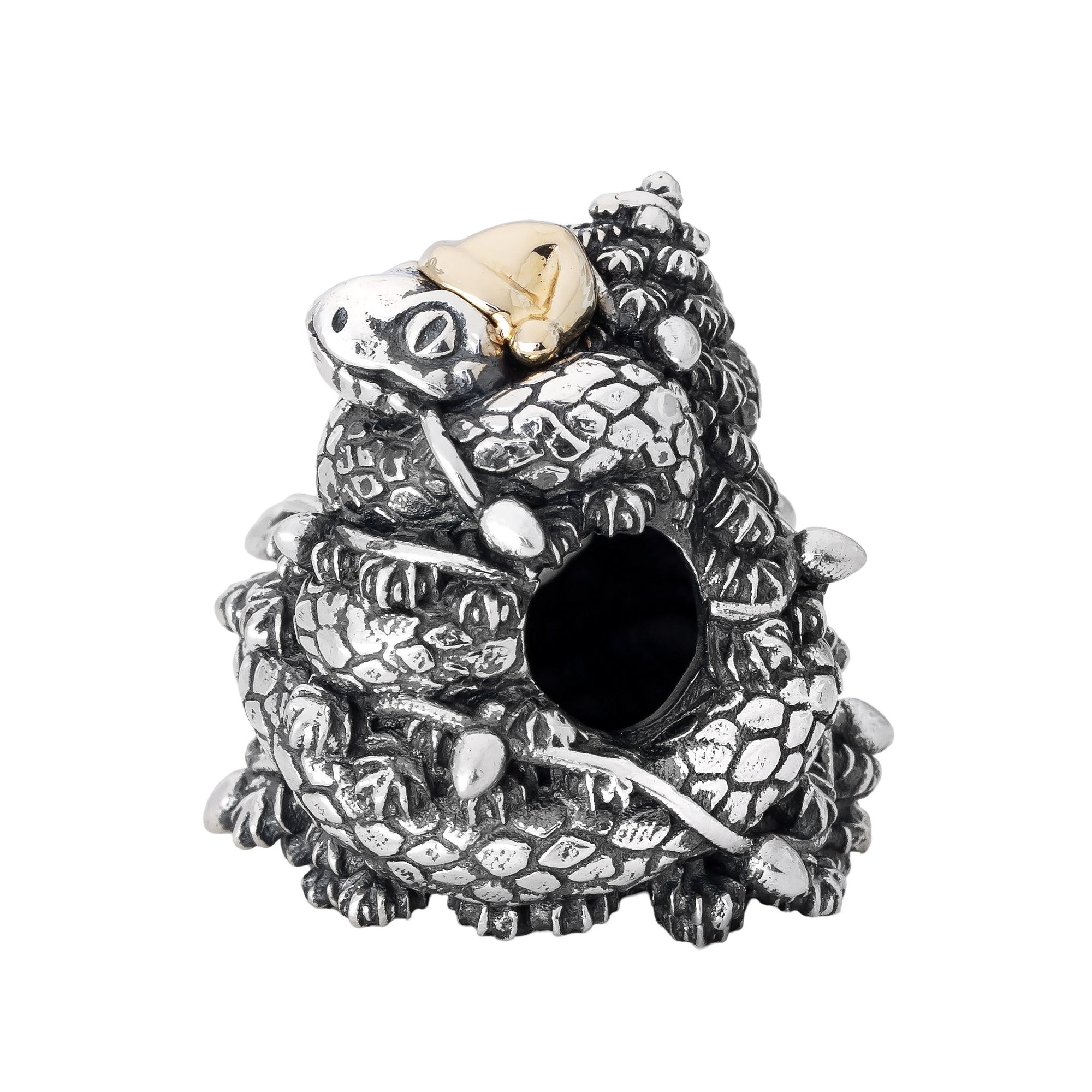 Elfbeads Snakey Claus Two-Tone silver sterling-silver Bead by The Alternative Bead. Your official Elfbeads Retailer from Germany