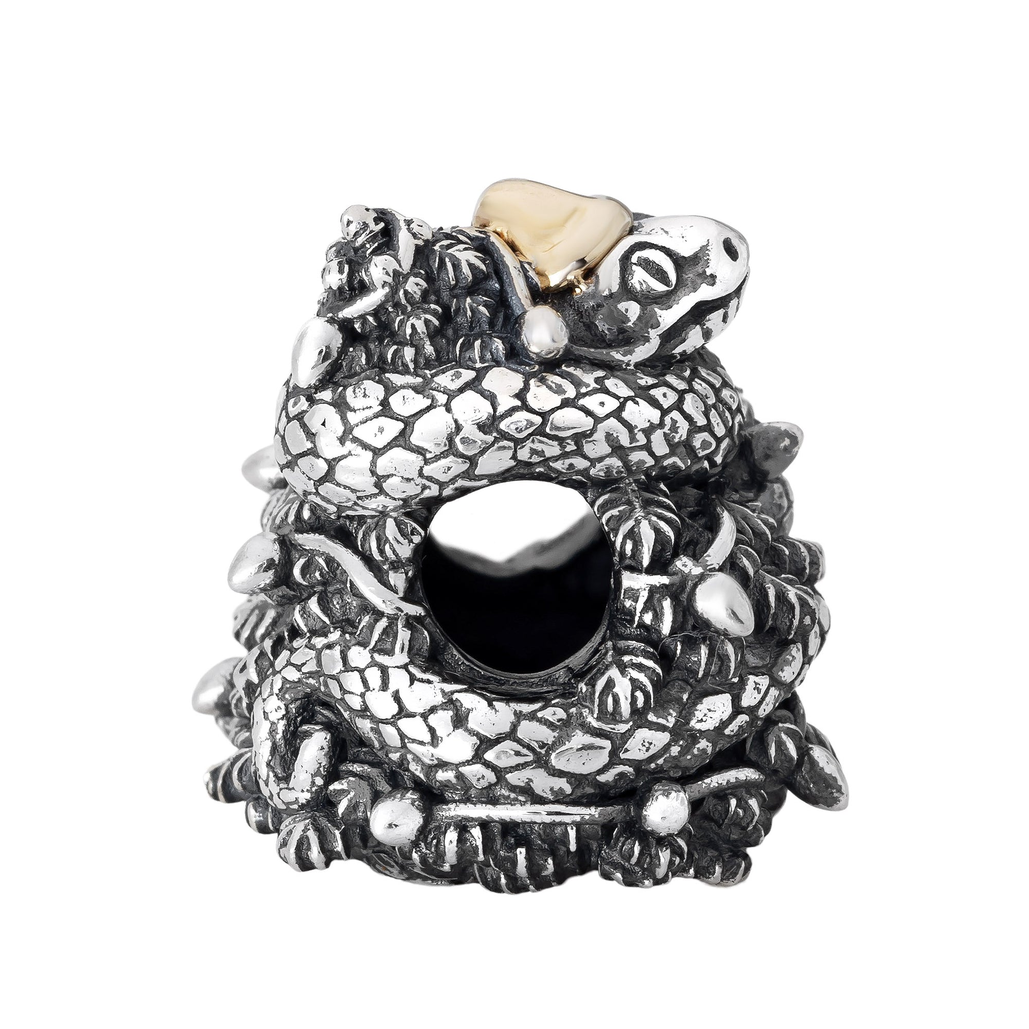 Elfbeads Snakey Claus Two-Tone silver sterling-silver Bead by The Alternative Bead. Your official Elfbeads Retailer from Germany