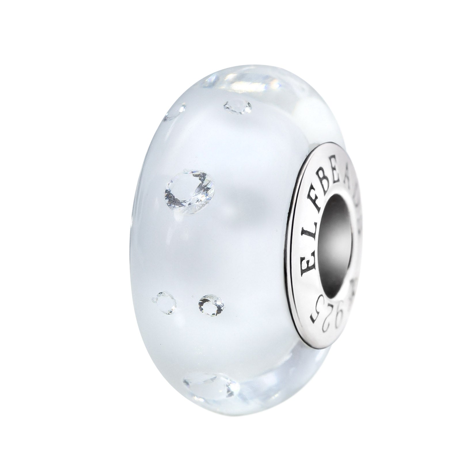 Elfbeads Snow Monroe white glass Bead by The Alternative Bead. Your official Elfbeads Retailer from Germany