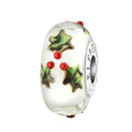 Elfbeads Snowfall Poinsettia silver; white glass Bead by The Alternative Bead. Your official Elfbeads Retailer from Germany
