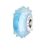 Elfbeads Snowflake Blizzard Frost silver; blue glass Bead by The Alternative Bead. Your official Elfbeads Retailer from Germany