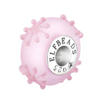 Elfbeads Snowflake Blossom Frost silver; pink glass Bead by The Alternative Bead. Your official Elfbeads Retailer from Germany