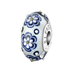 Elfbeads Snowflake Roses Starlight silver; white glass Bead by The Alternative Bead. Your official Elfbeads Retailer from Germany