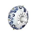 Elfbeads Snowflake Roses Starlight silver; white glass Bead by The Alternative Bead. Your official Elfbeads Retailer from Germany