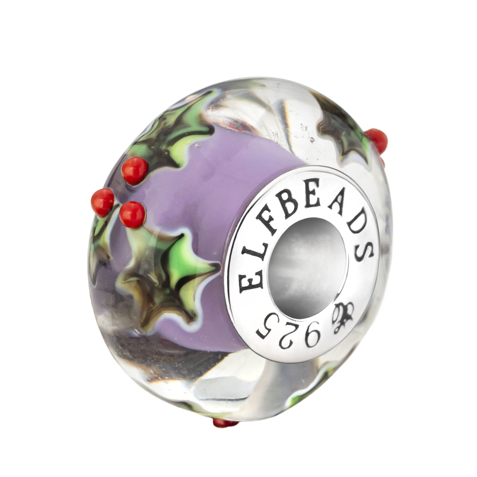 Elfbeads Soft Levander Poinsettia silver; purple sterling-silver; glass Bead by The Alternative Bead. Your official Elfbeads Retailer from Germany