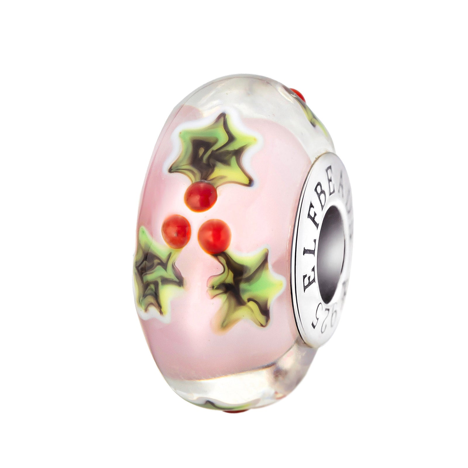 Elfbeads Soft Rose Poinsettia silver; pink glass Bead by The Alternative Bead. Your official Elfbeads Retailer from Germany