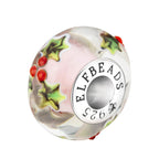 Elfbeads Soft Rose Poinsettia silver; pink glass Bead by The Alternative Bead. Your official Elfbeads Retailer from Germany