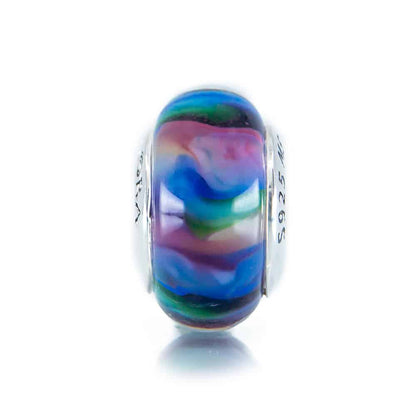 The Alternative Bead: Aurora Charm - Sparks of Wonder Glass Bead LE Sterling Silver Charm Picture 2