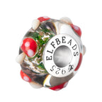 Elfbeads Spirit Mushroom green; red glass Bead by The Alternative Bead. Your official Elfbeads Retailer from Germany
