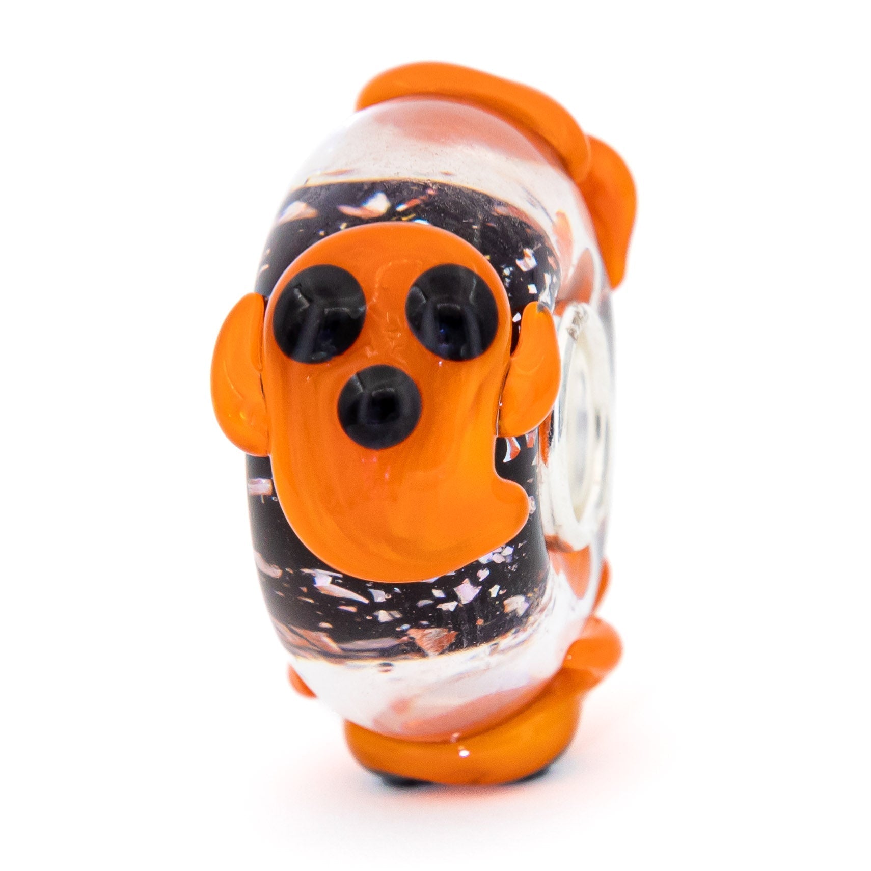 Elfbeads Spooktacular Pumpkin Ghost  glass Bead by The Alternative Bead. Your official Elfbeads Retailer from Germany