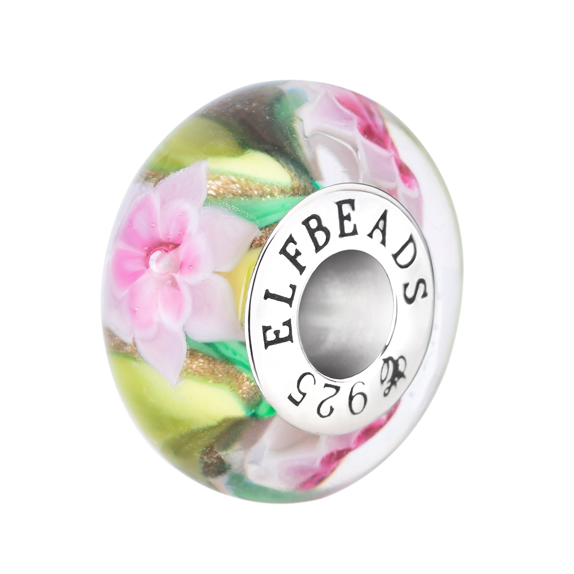 Elfbeads Spring Lotus Symphony silver glass Bead by The Alternative Bead. Your official Elfbeads Retailer from Germany