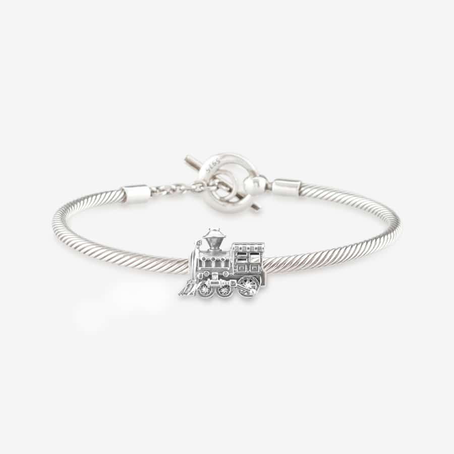 Praan Steam Train Charm silver sterling-silver Bead by The Alternative Bead. Your official Praan Retailer from Germany