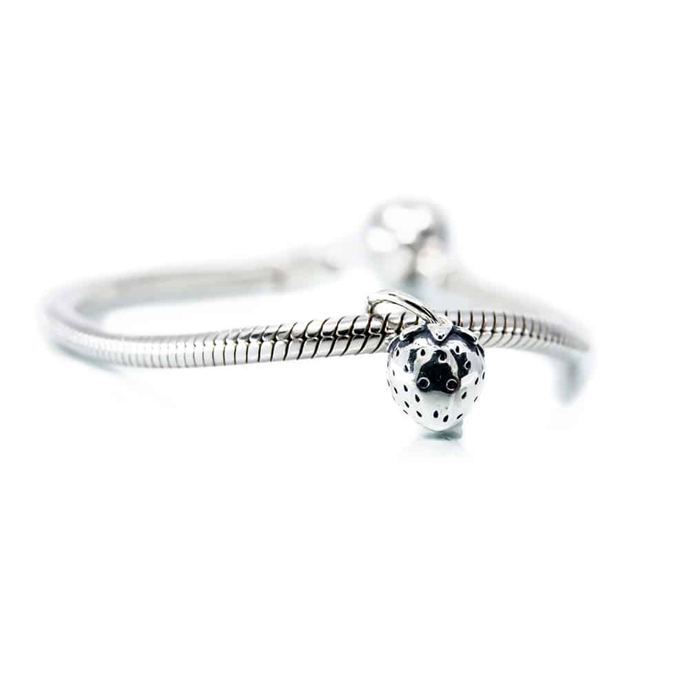 Aurora Charm Sweetheart Strawberry Charm silver sterling-silver Dangle by The Alternative Bead. Your official Aurora Charm Retailer from Germany