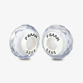 Praan Storm Gray Crystal Stopper Charms gray; clear glass Stopper by The Alternative Bead. Your official Praan Retailer from Germany