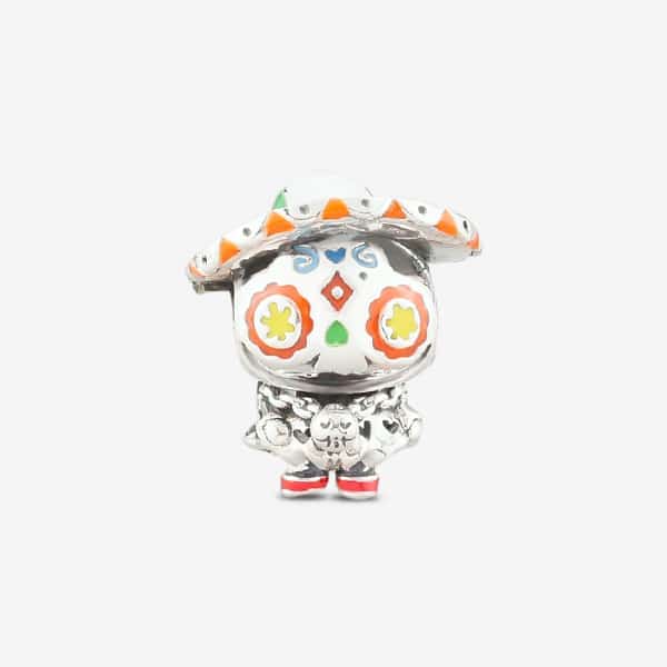 Praan Mexican Sugar Calavera Silver Charm multicolor sterling-silver Bead by The Alternative Bead. Your official Praan Retailer from Germany
