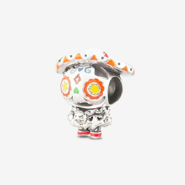 Praan Mexican Sugar Calavera Silver Charm multicolor sterling-silver Bead by The Alternative Bead. Your official Praan Retailer from Germany