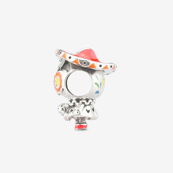 Praan Mexican Sugar Calavera Silver Charm multicolor sterling-silver Bead by The Alternative Bead. Your official Praan Retailer from Germany