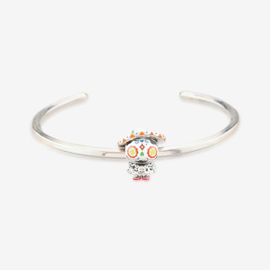 Praan Mexican Sugar Calavera Silver Charm multicolor sterling-silver Bead by The Alternative Bead. Your official Praan Retailer from Germany