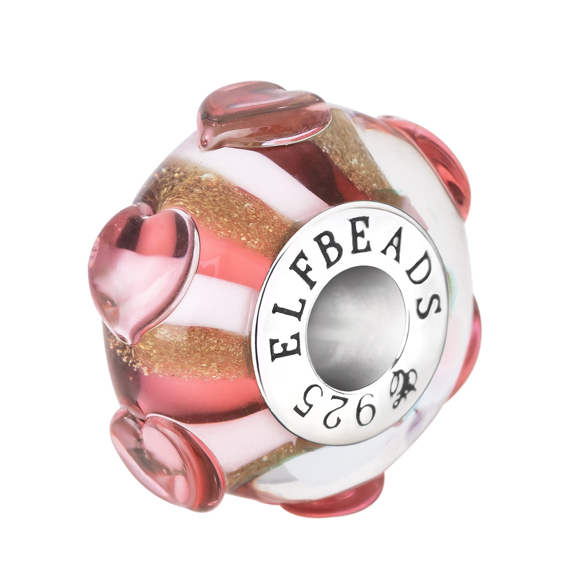 Elfbeads Sugar & Spice Hearts silver sterling-silver Bead by The Alternative Bead. Your official Elfbeads Retailer from Germany