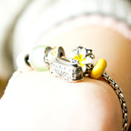 Aurora Charm Vintage Summer Van Yellow Crystals Dangle silver; yellow sterling-silver; crystal Dangle by The Alternative Bead. Your official Aurora Charm Retailer from Germany