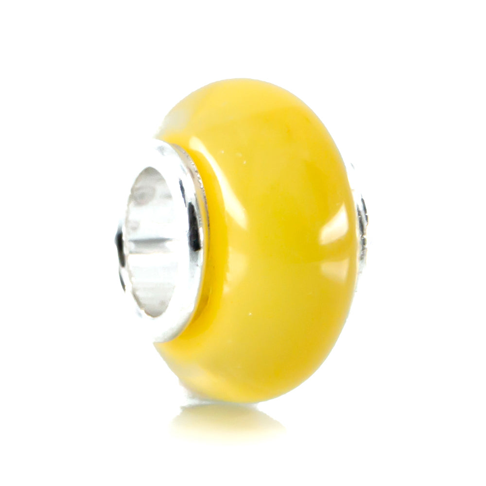 Aurora Charm Summer Yellow Glass Spacer yellow glass Spacer by The Alternative Bead. Your official Aurora Charm Retailer from Germany