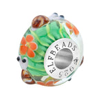 Elfbeads Summertime Blossom Snails green glass Bead by The Alternative Bead. Your official Elfbeads Retailer from Germany